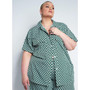 Women's Plus Size Button Down Short Sleeve Blouse