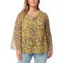 Trendy Plus Size Leslie Floral-Print Tie-Neck Blouse