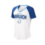 Women's White, Blue Kevin Harvick Overtime V-Neck T-shirt