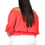 Plus Size Smocked Long-Sleeve Blouson Top