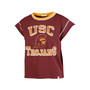 Women's Crimson USC Trojans Sound Up Maya Cutoff T-shirt