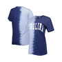 Women's Navy North Carolina Tar Heels Find Your Groove Split-Dye T-shirt