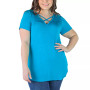 Plus Size V-neck T-shirt Tunic Top