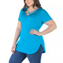 Plus Size V-neck T-shirt Tunic Top