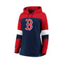Women's Navy Boston Red Sox Plus Size Colorblock Pullover Hoodie