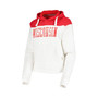 Women's White, Red Wisconsin Badgers Chicago 2-Hit Yoke Pullover Hoodie
