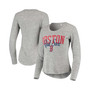 Women's Heathered Gray Boston Red Sox Tri-Blend Long Sleeve T-shirt