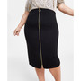 Plus Size Zip-Front Pencil Skirt, Created for Macy's