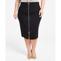 Plus Size Zip-Front Pencil Skirt, Created for Macy's