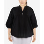 Plus Size Woven Solid Gauze Top