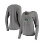Women's '47 Gray San Jose Sharks Forward Long Sleeve Tri-Blend Scoop Neck T-shirt