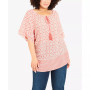 Plus Size Medallion Border Peasant Top