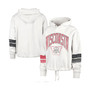 Women's Cream Wisconsin Badgers Harper Adjustable Cropped Pullover Hoodie