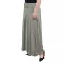 Plus Size Maxi A-Line Skirt with Front Faux Belt