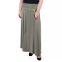 Plus Size Maxi A-Line Skirt with Front Faux Belt