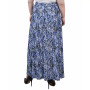 Plus Size Maxi A-Line Skirt with Front Faux Belt