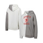 Women's Gray, White Georgia Bulldogs Split Pullover Hoodie