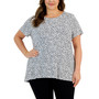 Plus Size Printed Crewneck T-Shirt, Created for Macy's
