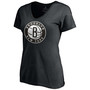 Women's James Harden Black Brooklyn Nets Playmaker Name Number V-Neck T-shirt