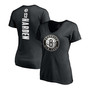 Women's James Harden Black Brooklyn Nets Playmaker Name Number V-Neck T-shirt