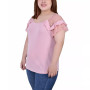 Plus Size Short Dot Sleeve Top