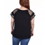 Plus Size Short Dot Sleeve Top