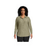 Women's Plus Size Long Sleeve Soft Performance Roll Tab Tunic