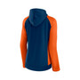 Women's Branded Navy, Orange Chicago Bears End Around Raglan Full-Zip Hoodie