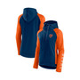 Women's Branded Navy, Orange Chicago Bears End Around Raglan Full-Zip Hoodie