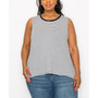 Plus Size Contrast Binding Tank Top