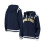 Women's Navy Milwaukee Brewers Vintage-Like Full-Zip Hoodie