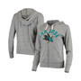 Women's by Alyssa Milano Heathered Gray San Jose Sharks Training Camp Tri-Blend Full-Zip Sweatshirt