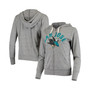 Women's by Alyssa Milano Heathered Gray San Jose Sharks Training Camp Tri-Blend Full-Zip Sweatshirt