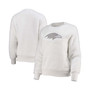 Women's White Baltimore Ravens Milestone Tracker Pullover Sweatshirt