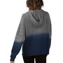 Women's Heather Gray, College Navy Seattle Seahawks Superstar Dip-Dye Crop Pullover Hoodie