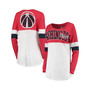 Women's White, Red Washington Wizards Baby Jersey Contrast Long Sleeve Crew Neck T-shirt