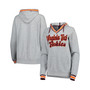 Women's Heathered Gray Virginia Tech Hokies Andy V-Neck Pullover Hoodie