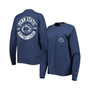Women's Navy Penn State Nittany Lions Oversized Pocket Long Sleeve T-shirt