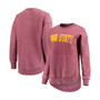 Women's Cardinal Iowa State Cyclones Vintage-Like Wash Pullover Sweatshirt
