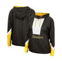 Women's Black Pittsburgh Steelers Half-Zip Windbreaker Hoodie
