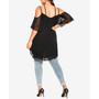 Trendy Plus Size Claudia Cold Shoulder Top