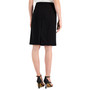 Women's Faux-Leather-Front Pull-On Skirt