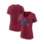 Women's Branded Burgundy Colorado Avalanche Authentic Pro Core Collection Secondary Logo V-Neck T-shirt