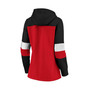 Women's Branded Red and Black Houston Rockets Iconic Heavy Block Pullover Hoodie