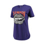 Women's Purple Clemson Tigers Wild Lips Core T-shirt