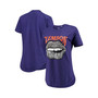 Women's Purple Clemson Tigers Wild Lips Core T-shirt