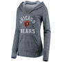 Women's Navy Chicago Bears Doubleface Slub Pullover Hoodie