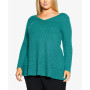 Plus Size Waffle Ruffle Tunic Top
