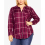 Plus Size Kylee Check Shirt Top