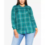 Plus Size Kylee Check Shirt Top